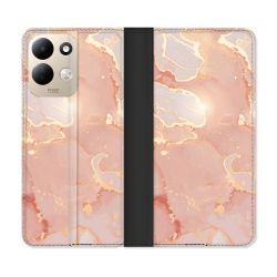 Housse Cuir Portefeuille Pour Xiaomi Redmi 17 4G / 5G Texture Marbre Rose