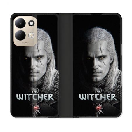 Housse Cuir Portefeuille Pour Xiaomi Redmi 17 4G / 5G The Witcher Noir