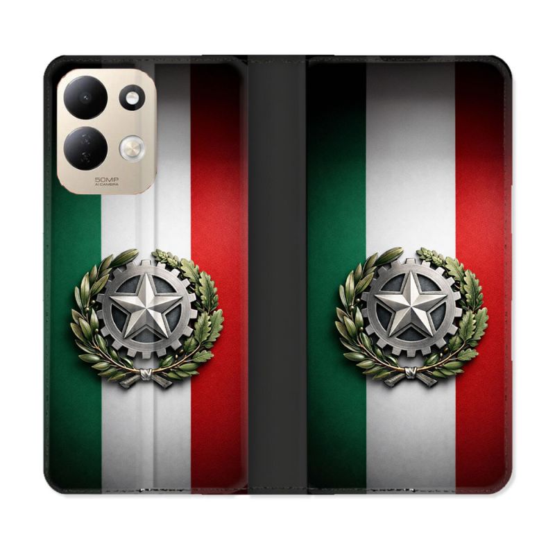 Housse Cuir Portefeuille Pour Xiaomi Redmi 17 4G / 5G Voyage Drapeau Italie
