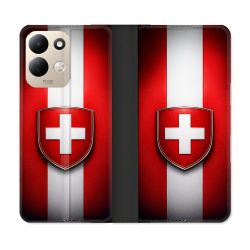 Housse Cuir Portefeuille Pour Xiaomi Redmi 17 4G / 5G Voyage Drapeau Suisse