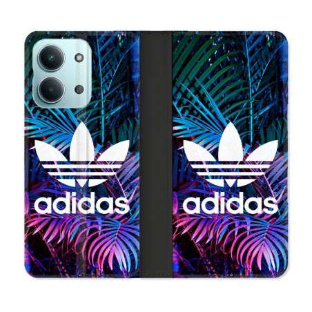 Housse Cuir Portefeuille Pour Xiaomi Redmi 17C 5G Adidas Palmier