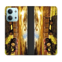 Housse Cuir Portefeuille Pour Xiaomi Redmi 17C 5G Agriculture Tracteur Color