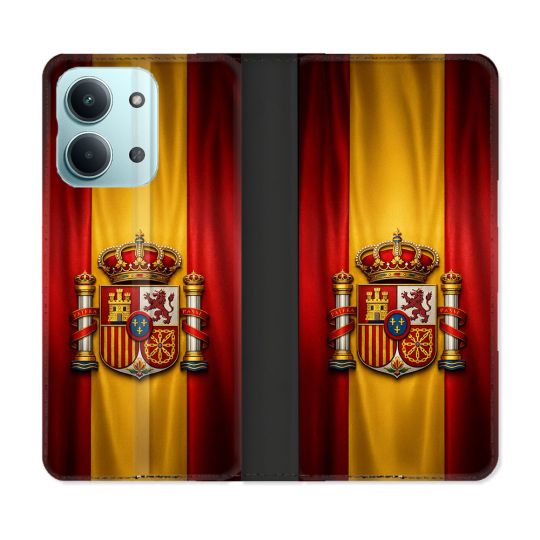 Housse Cuir Portefeuille Pour Xiaomi Redmi 17C 5G Voyage Drapeau Espagne