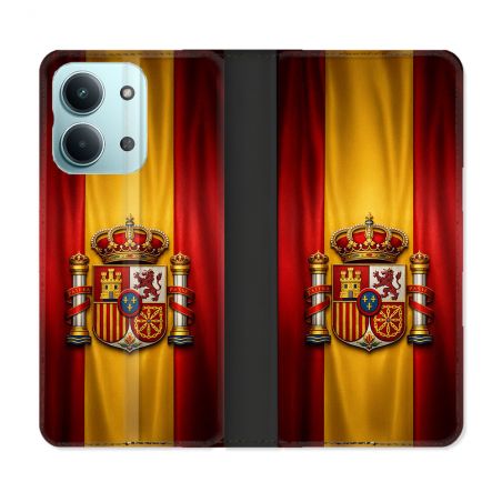Housse Cuir Portefeuille Pour Xiaomi Redmi 17C 5G Voyage Drapeau Espagne
