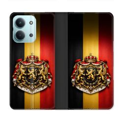 Housse Cuir Portefeuille Pour Xiaomi Redmi 17C 5G Voyage Drapeau Belgique