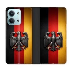 Housse Cuir Portefeuille Pour Xiaomi Redmi 17C 5G Voyage Drapeau Allemagne