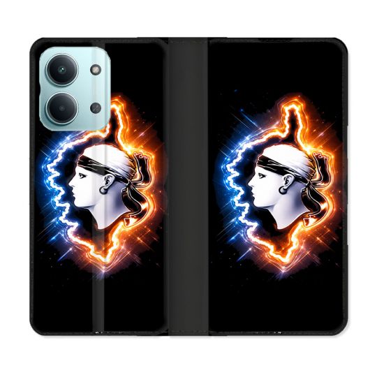 Housse Cuir Portefeuille Pour Xiaomi Redmi 17C 5G Voyage Corse Brillante
