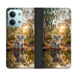 Housse Cuir Portefeuille Pour Xiaomi Redmi 17C 5G Animal Koala Reflet
