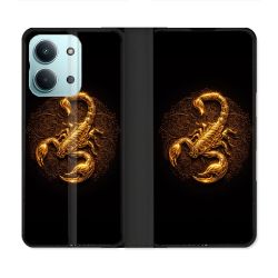 Housse Cuir Portefeuille Pour Xiaomi Redmi 17C 5G Animal Scorpion Fresque 2026