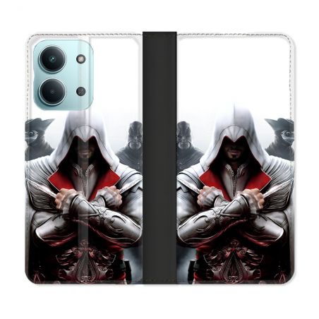 Housse Cuir Portefeuille Pour Xiaomi Redmi 17C 5G Assassin Creed Mask