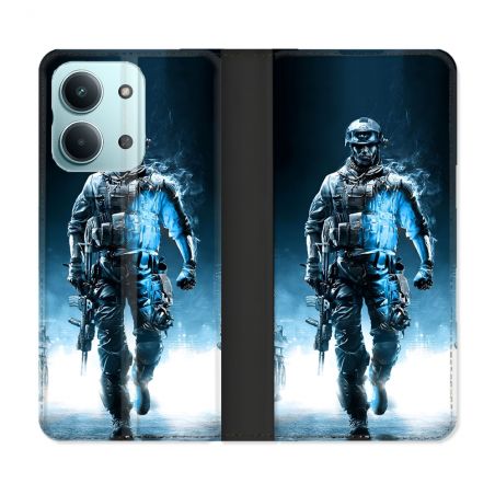 Housse Cuir Portefeuille Pour Xiaomi Redmi 17C 5G Call Of Duty Guerrier