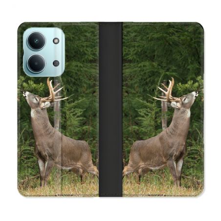 Housse Cuir Portefeuille Pour Xiaomi Redmi 17C 5G Chasse Cerf