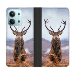 Housse Cuir Portefeuille Pour Xiaomi Redmi 17C 5G Chasse Chevreuil Montagne