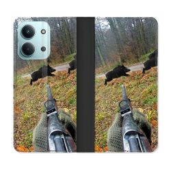 Housse Cuir Portefeuille Pour Xiaomi Redmi 17C 5G Chasse Vision Tir