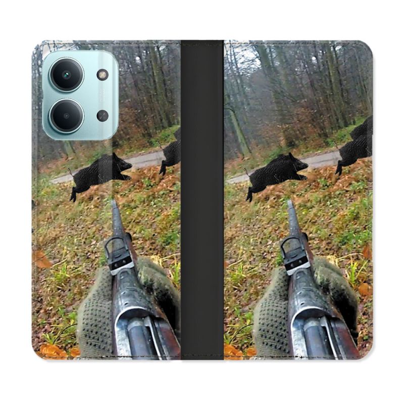 Housse Cuir Portefeuille Pour Xiaomi Redmi 17C 5G Chasse Vision Tir