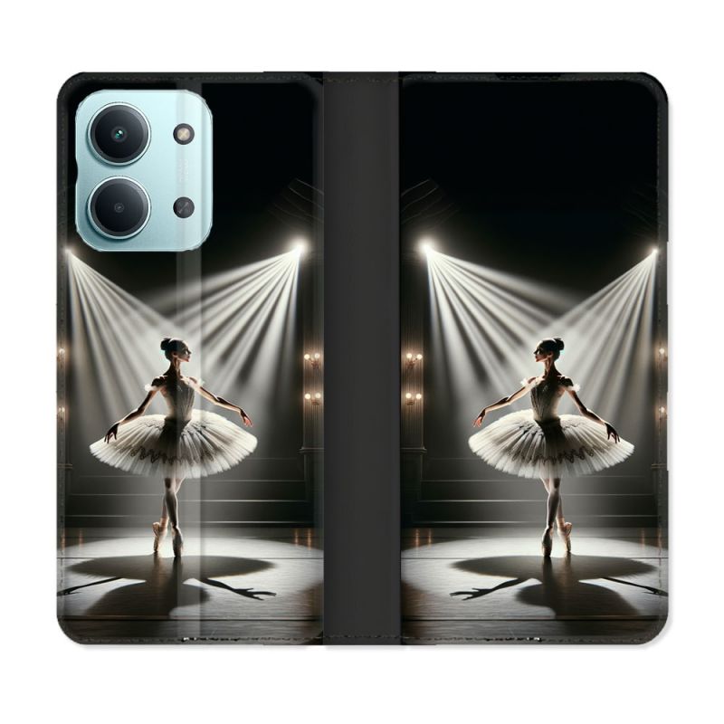 Housse Cuir Portefeuille Pour Xiaomi Redmi 17C 5G Danseuse Lumière