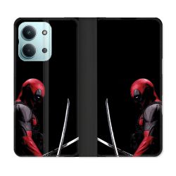 Housse Cuir Portefeuille Pour Xiaomi Redmi 17C 5G Deadpool Epee