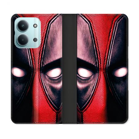 Housse Cuir Portefeuille Pour Xiaomi Redmi 17C 5G Deadpool Yeux