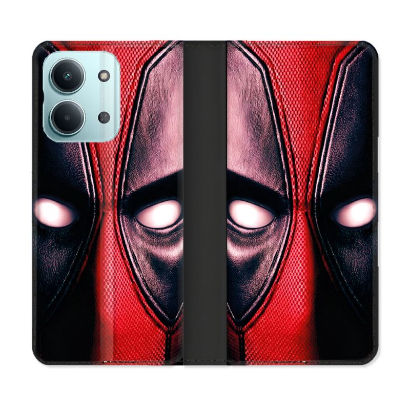 Housse Cuir Portefeuille Pour Xiaomi Redmi 17C 5G Deadpool Yeux