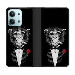 Housse Cuir Portefeuille Pour Xiaomi Redmi 17C 5G Decale Singe Mafia