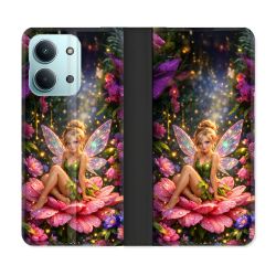 Housse Cuir Portefeuille Pour Xiaomi Redmi 17C 5G Fantastique Fee Fleur