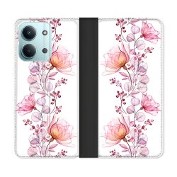 Housse Cuir Portefeuille Pour Xiaomi Redmi 17C 5G Fleur Eclosion