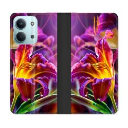 Housse Cuir Portefeuille Pour Xiaomi Redmi 17C 5G Fleur Lys Color