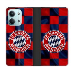 Housse Cuir Portefeuille Pour Xiaomi Redmi 17C 5G Foot Bayern Munich Carreaux