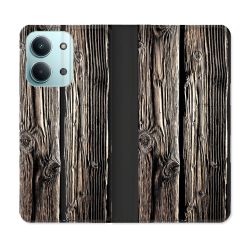 Housse Cuir Portefeuille Pour Xiaomi Redmi 17C 5G Texture Bois