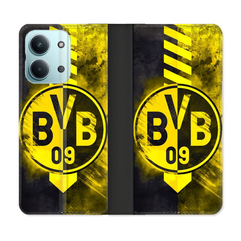 Housse Cuir Portefeuille Pour Xiaomi Redmi 17C 5G Foot Dortmund