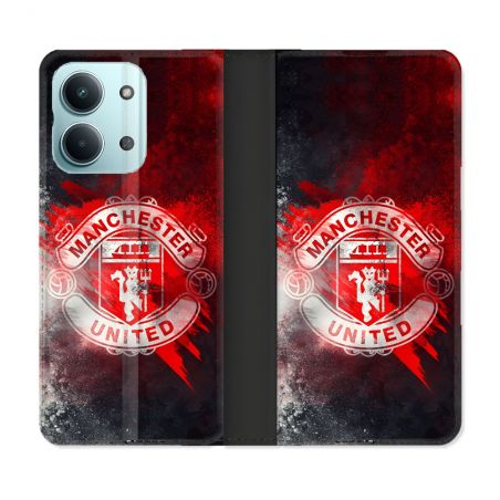 Housse Cuir Portefeuille Pour Xiaomi Redmi 17C 5G Foot Manchester United