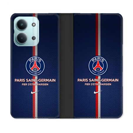 Housse Cuir Portefeuille Pour Xiaomi Redmi 17C 5G Foot PSG Fier
