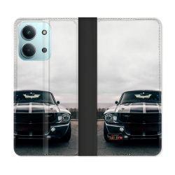 Housse Cuir Portefeuille Pour Xiaomi Redmi 17C 5G Ford Mustang GT500 Vintage