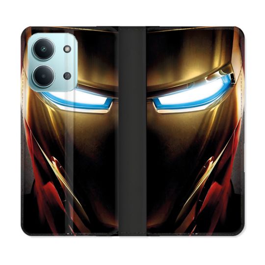 Housse Cuir Portefeuille Pour Xiaomi Redmi 17C 5G Iron Man Casque