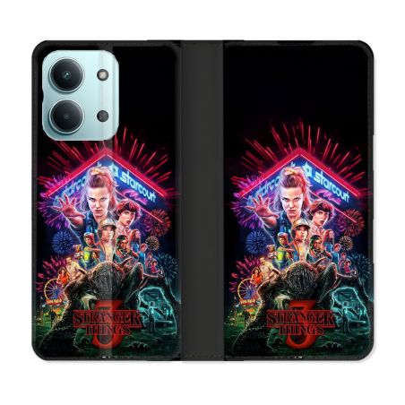 Housse Cuir Portefeuille Pour Xiaomi Redmi 17C 5G Stranger Things Affiche 3