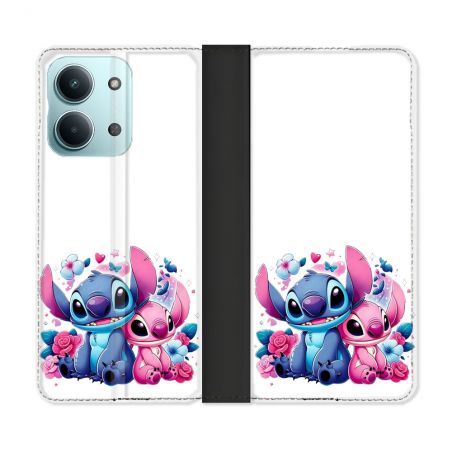 Housse Cuir Portefeuille Pour Xiaomi Redmi 17C 5G Stitch Love