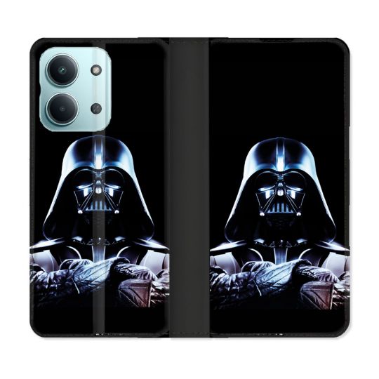 Housse Cuir Portefeuille Pour Xiaomi Redmi 17C 5G Star Wars - Dark Vador Noir