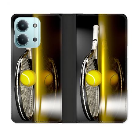 Housse Cuir Portefeuille Pour Xiaomi Redmi 17C 5G Sport Tennis Reflet