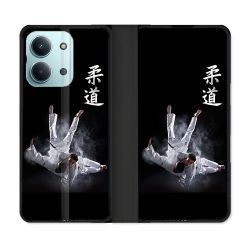 Housse Cuir Portefeuille Pour Xiaomi Redmi 17C 5G Sport Judo Noir
