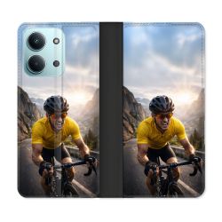 Housse Cuir Portefeuille Pour Xiaomi Redmi 17C 5G Sport Cyclisme Maillot Jaune