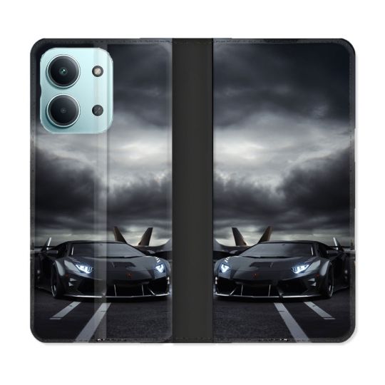 Housse Cuir Portefeuille Pour Xiaomi Redmi 17C 5G Lamborghini Avion
