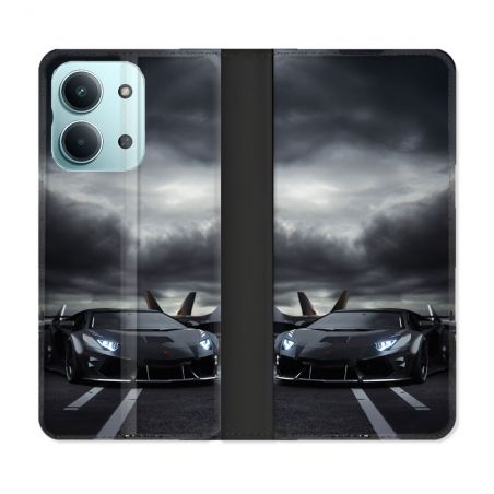 Housse Cuir Portefeuille Pour Xiaomi Redmi 17C 5G Lamborghini Avion