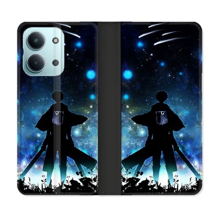 Housse Cuir Portefeuille Pour Xiaomi Redmi 17C 5G Manga Attaque Titans Levi