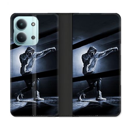 Housse Cuir Portefeuille Pour Xiaomi Redmi 17C 5G Sport Boxe Poing