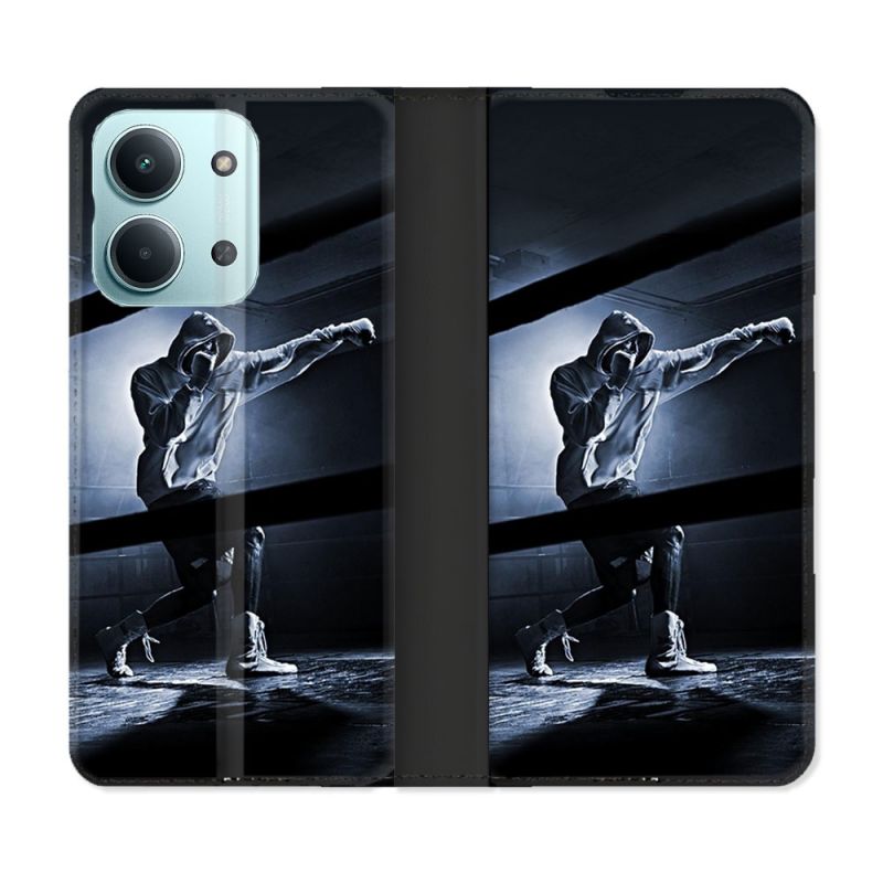 Housse Cuir Portefeuille Pour Xiaomi Redmi 17C 5G Sport Boxe Poing