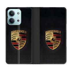 Housse Cuir Portefeuille Pour Xiaomi Redmi 17C 5G Porsche Carbone