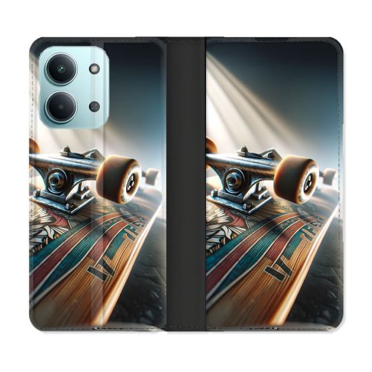 Housse Cuir Portefeuille Pour Xiaomi Redmi 17C 5G Planche Skate