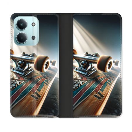 Housse Cuir Portefeuille Pour Xiaomi Redmi 17C 5G Planche Skate
