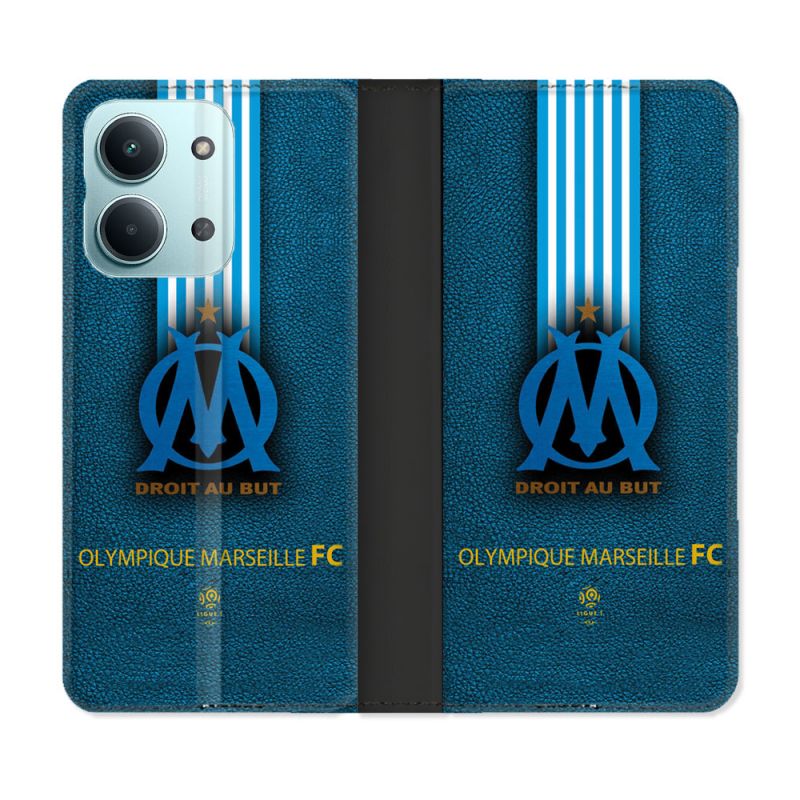 Housse Cuir Portefeuille Pour Xiaomi Redmi 17C 5G Olympique Marseille OM Bande