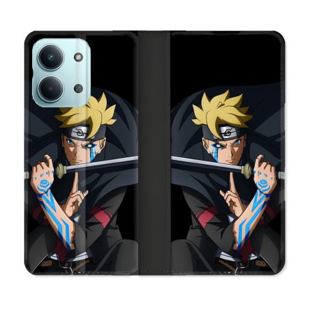 Housse Cuir Portefeuille Pour Xiaomi Redmi 17C 5G Manga Boruto Tatouage